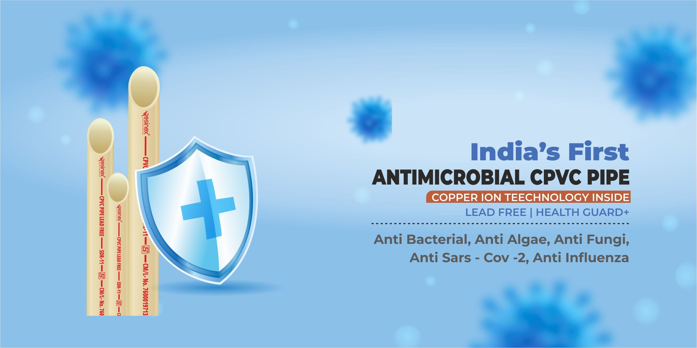 Resinex Antimicrobial CPVC Pipe